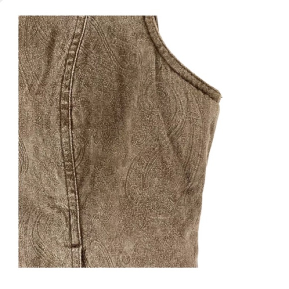 J Jill  Faux  Fur lined Vest Gray Jacket Pockets Women M - Picture 6 of 6
